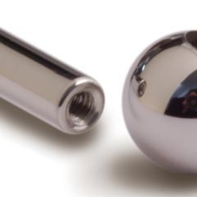 Internal Close-Up high quality internally threaded barbell.