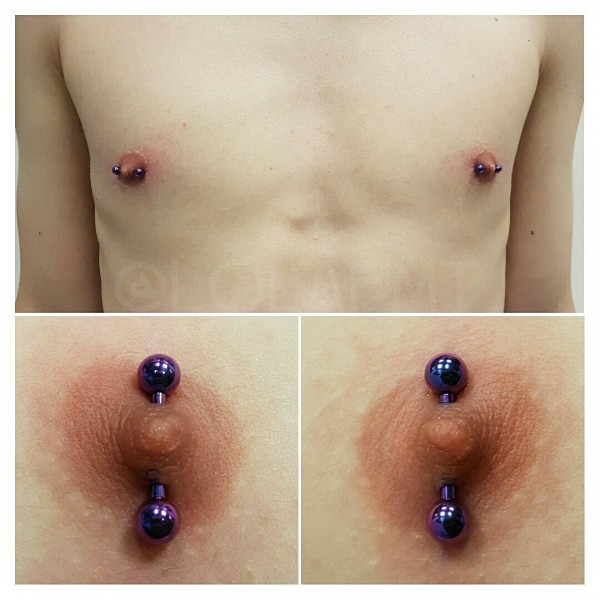 Nipple piercings by Lola Slider