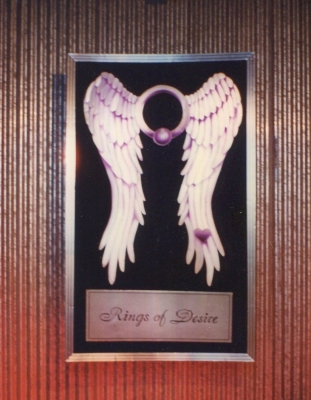 Rings of Desire Sign with Wings Logo