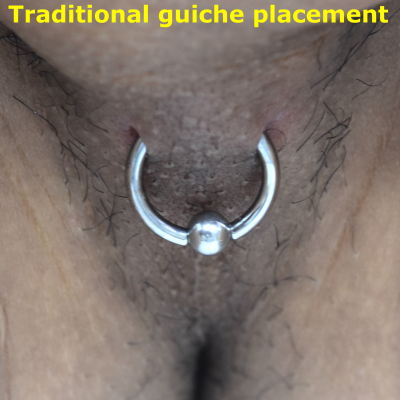 Male perineum piercing with ring